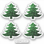 Sticker Étincelle verte de Noël (Devant)