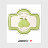 Sticker Etiqueta para botella de sidra de pera (Feuille)