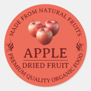 Sticker Étiquette à base de fruits séchés à la pom