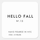 Sticker Étiquette à bougie personnalisée (Devant)