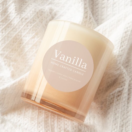 Sticker Étiquette à bougie personnalisée minimalis