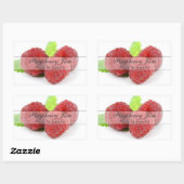 Sticker Étiquette à canne à framboise élégant (Feuille)
