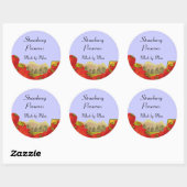 Sticker Étiquette à canne sur mesure pour fraises (Feuille)