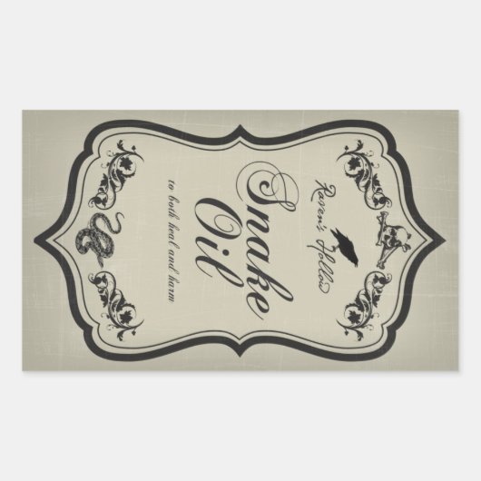 Sticker Étiquette à huile de serpent Halloween Jar (Devant)