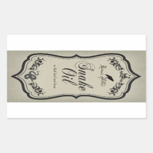 Sticker Étiquette à huile de serpent Halloween Jar