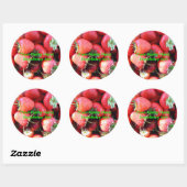 Sticker Étiquette à la confiture de fraises (Feuille)