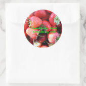 Sticker Étiquette à la confiture de fraises (Sac)