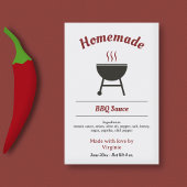 Sticker Étiquette à la sauce barbecue