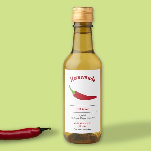 Sticker Étiquette à la sauce chaude maison - Pimen