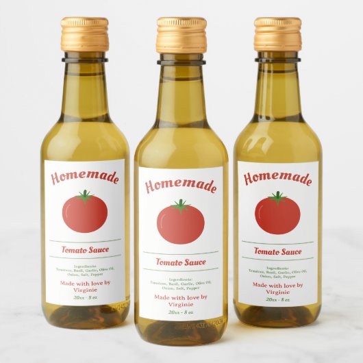 Sticker Étiquette à la sauce tomate (Bouteilles)