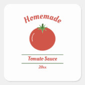 Sticker Étiquette à sauce tomate modifiable (Devant)