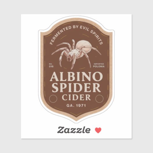 Sticker Étiquette Albino Spider (Feuille)
