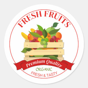 Sticker Étiquette aux fruits frais
