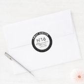 Sticker Étiquette Black & White Fashion Sweet 16 F (Enveloppe)