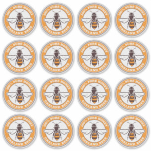 Sticker Étiquette blanc pour le logo d'abeille au 