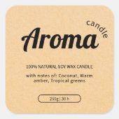 Sticker Étiquette Boho Kraft en papier beige (Devant)