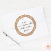 Sticker Étiquette cadeau alimentaire Cercle Kraft  (Enveloppe)