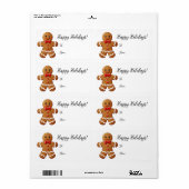 Sticker Étiquette cadeau Homme Gingerbread (Feuille entière)