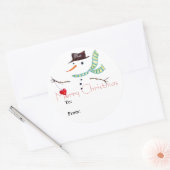 Sticker Étiquette cadeau Noël Snowman (Enveloppe)