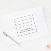 Sticker Étiquette carré du dos de l'oeuvre (Enveloppe)