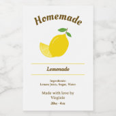 Sticker Étiquette citron et citron (Étiquettes simples)