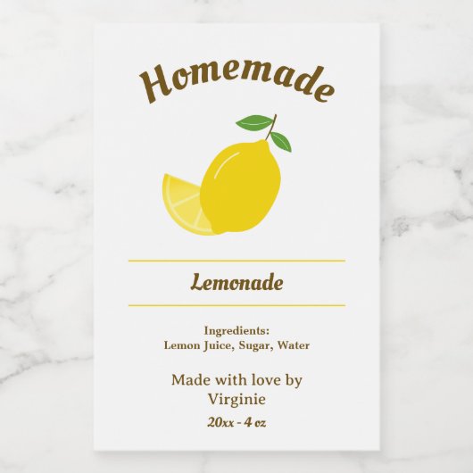 Sticker Étiquette citron et citron (Étiquettes simples)