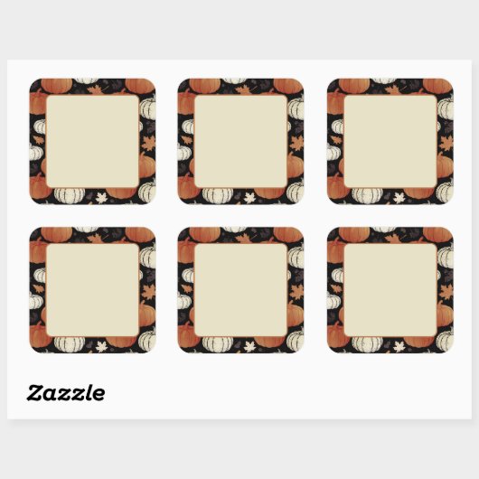 Sticker Étiquette Citrouille d'Halloween Dark Fall (Feuille)