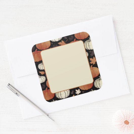 Sticker Étiquette Citrouille d'Halloween Dark Fall (Enveloppe)