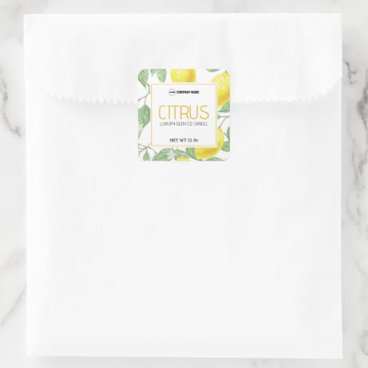 Sticker Étiquette Citrus Candle (Sac)