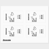 Sticker Étiquette coupe boîte moderne (Feuille)