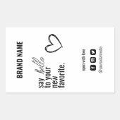 Sticker Étiquette coupe boîte moderne (Devant)