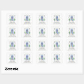 Sticker Étiquette d'adresse Cairn Terrier Blue Doo (Feuille)