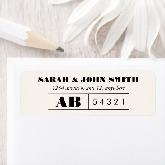 Sticker Étiquette de adresse de conception de bill (En situation)