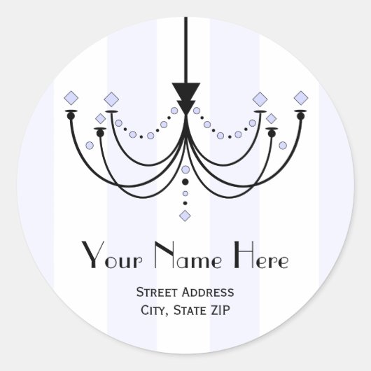 Sticker Étiquette de adresse de lustre en cristal (Devant)