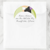 Sticker Étiquette de adresse de mariée et de chamb (Sac)