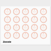 Sticker Étiquette de adresse/Faveur orange (Feuille)