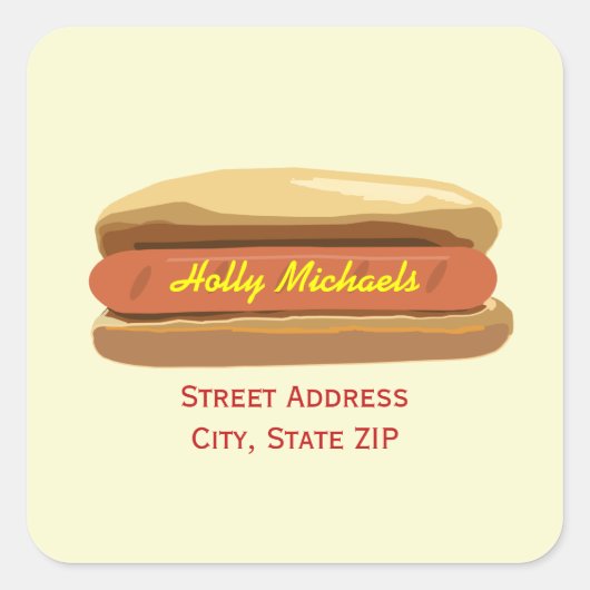 Sticker Étiquette de adresse Hot Dog (Devant)