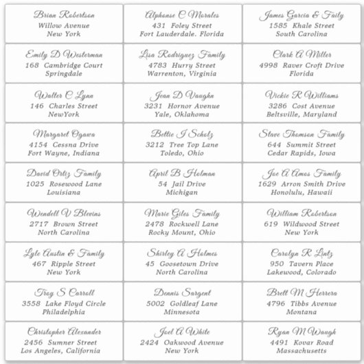 Sticker Étiquette de adresse invité de la fête de  (Devant)