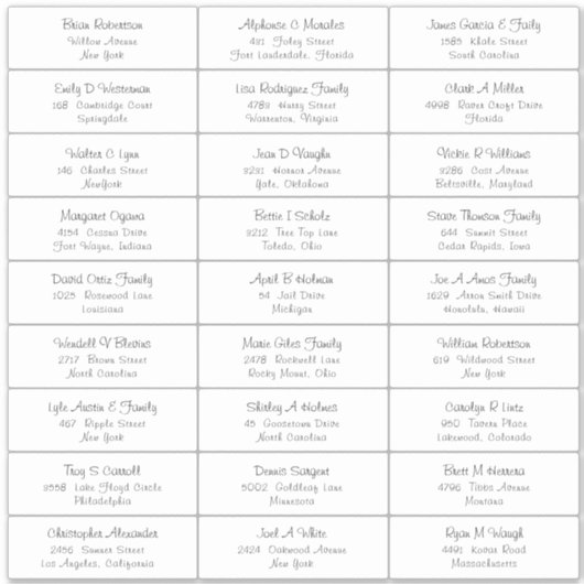 Sticker Étiquette de adresse invité de la fête de  (Devant)