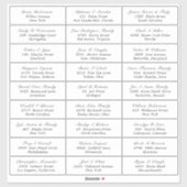 Sticker Étiquette de adresse invité de la fête de  (Feuille)