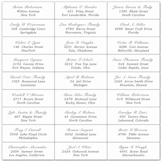 Sticker Étiquette de adresse invité de la fête de  (Devant)