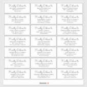 Sticker Étiquette de adresse invité de la fête de  (Feuille)