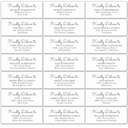 Sticker Étiquette de adresse invité de la fête de  (Devant)