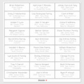 Sticker Étiquette de adresse invité de la fête de  (Feuille)