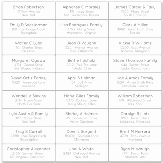 Sticker Étiquette de adresse invité de la fête de  (Devant)