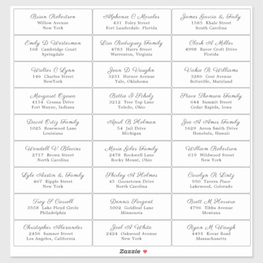 Sticker Étiquette de adresse invité de la fête de  (Feuille)