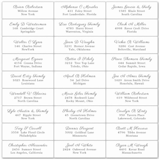 Sticker Étiquette de adresse invité de la fête de  (Devant)