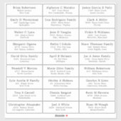 Sticker Étiquette de adresse invité de la fête de  (Feuille)