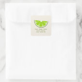 Sticker Étiquette de adresse Lime Wedge (Sac)