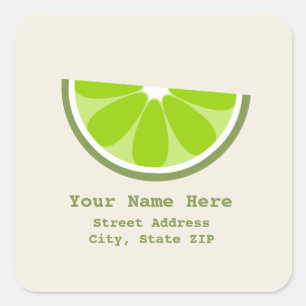 Sticker Étiquette de adresse Lime Wedge